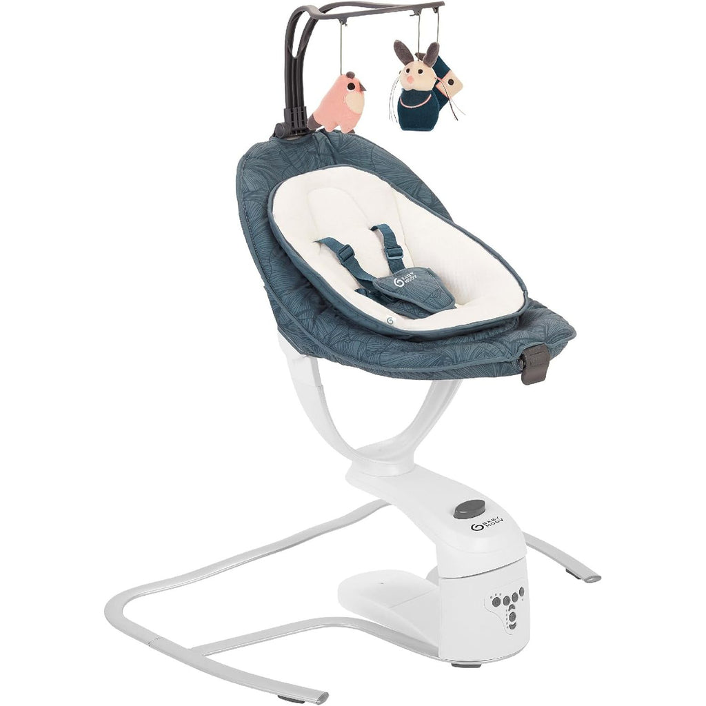 Babymoov Swoon Motion Electric 360° Baby Swing/Bouncer Blue Petal Age- Newborn & Above