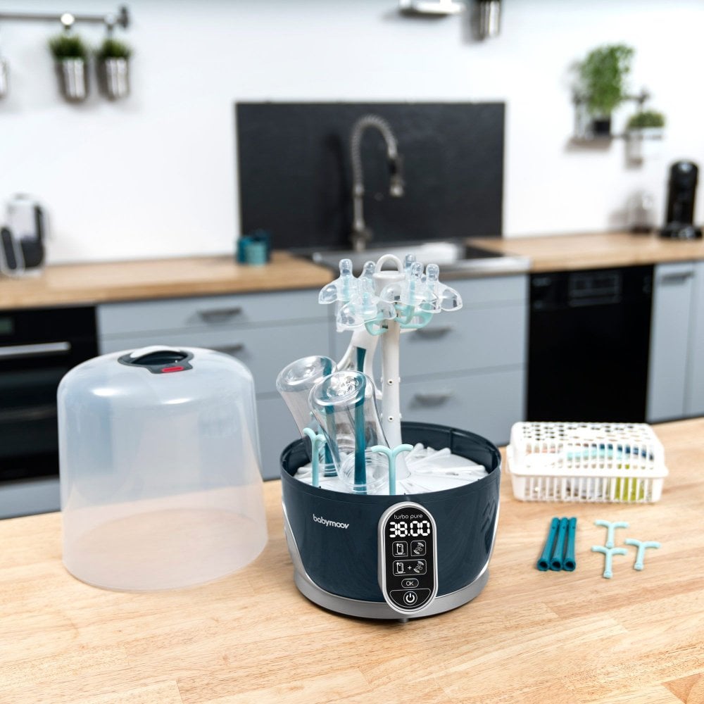 Babymoov Turbo Pure Sterilizer + Dryer Navy Blue Age-Newborn & Above
