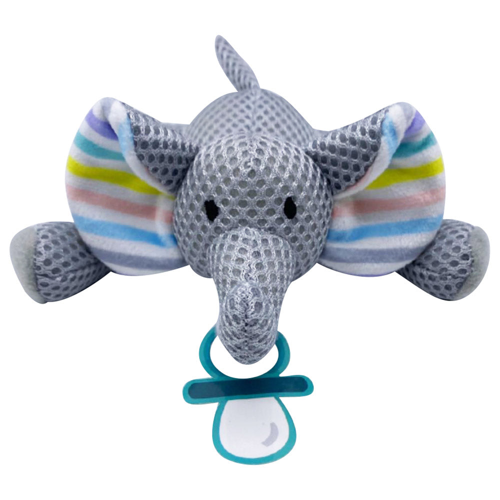 Babyworks  Pacifier Holder Breathable Toy Elephant Elly Age- Newborn & Above