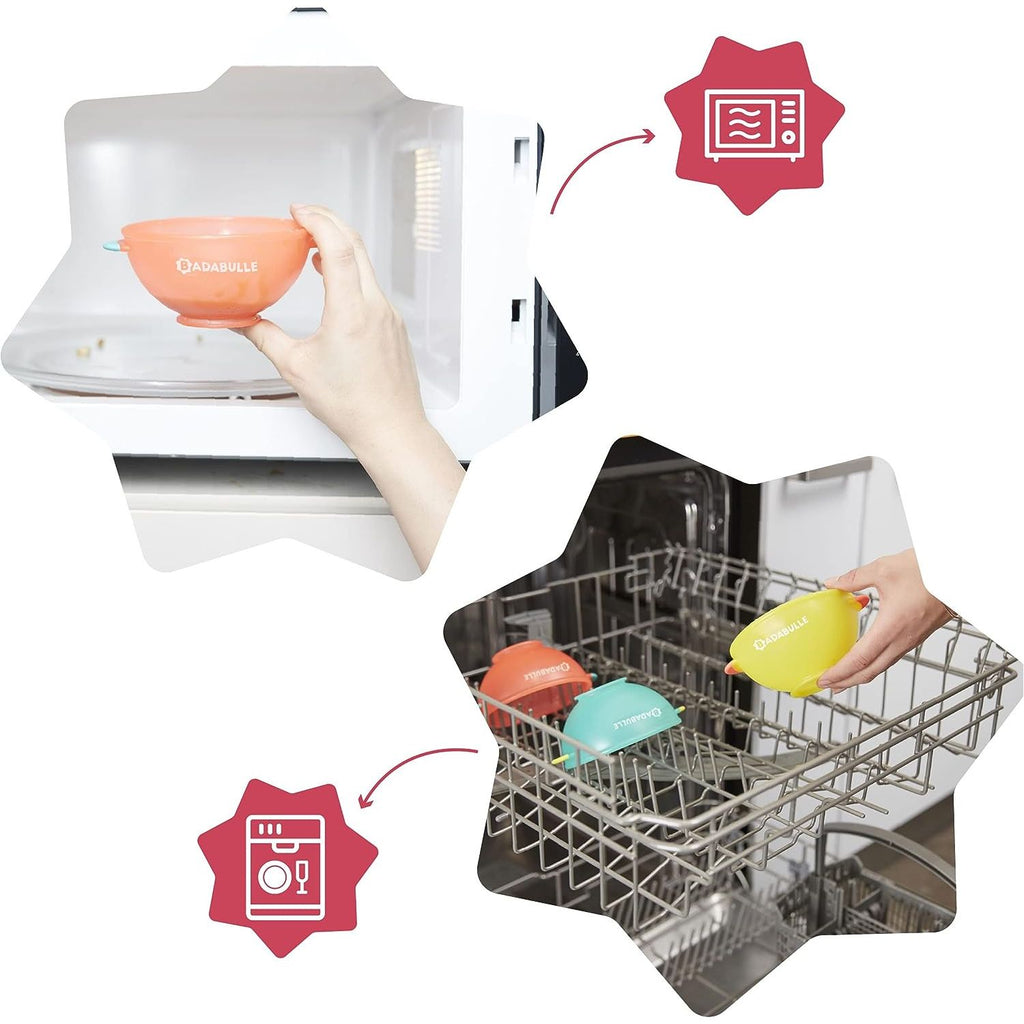 Badabulle 3-Pack Funcolors Bowls with Lids 330 Ml Multicolor Age-Newborn & Above