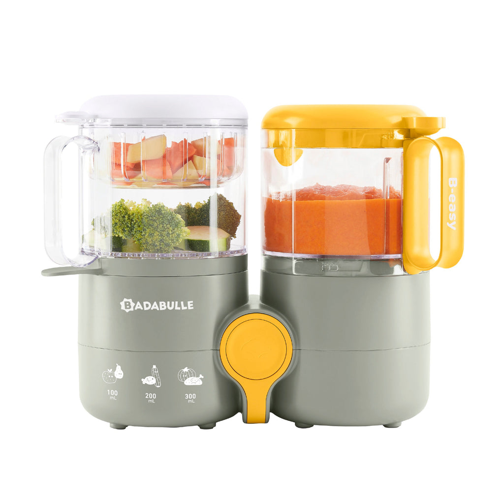 Badabulle B.Easy Baby Food Steamer & Processor Grey/Yellow Age-Newborn & Above