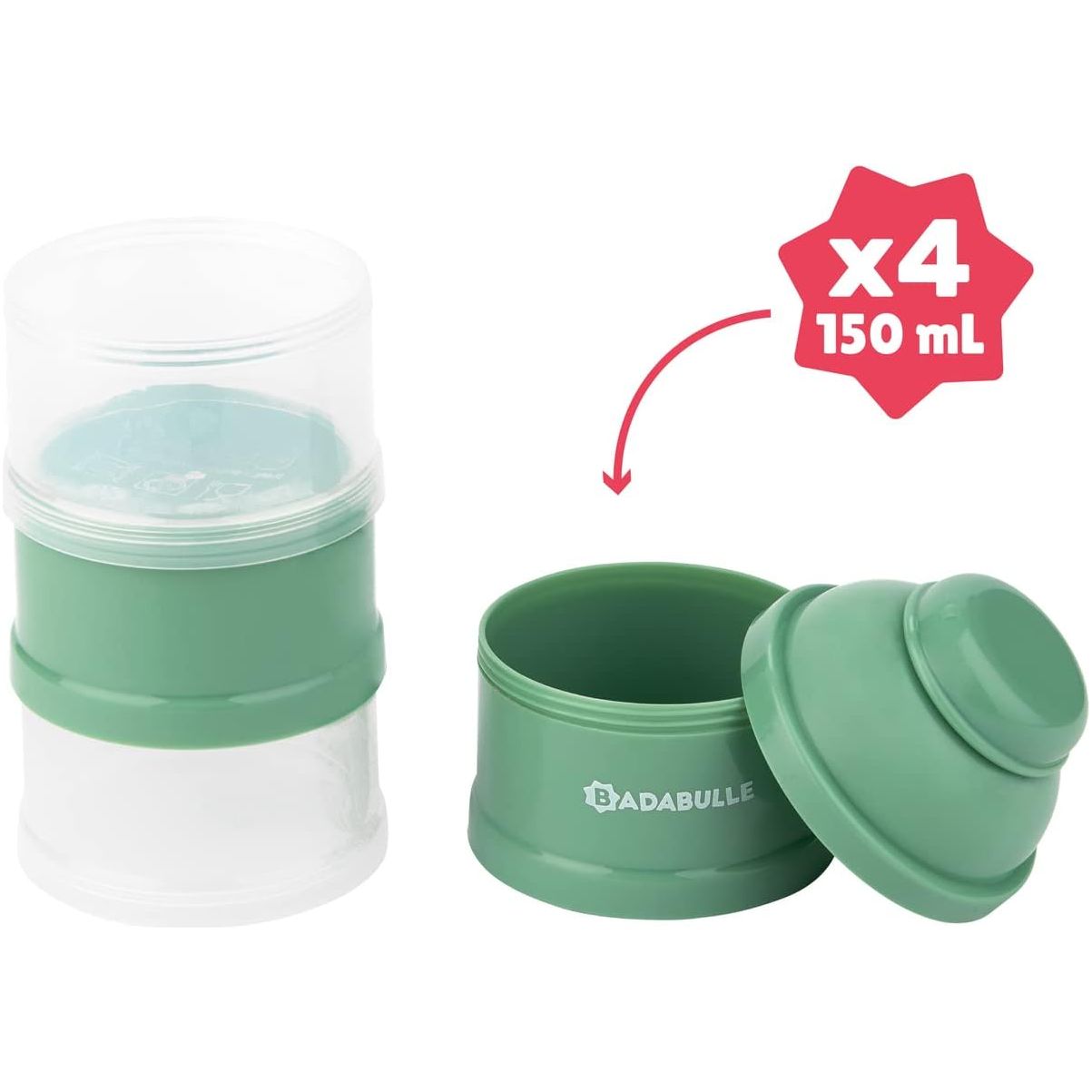Badabulle Babydose Formula Dispenser Container Green Age- Newborn & Above