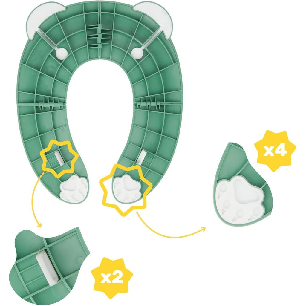 Badabulle Bear Potty Training Removable Toilet Seat Reducer Green Age- 18 Months & Above 