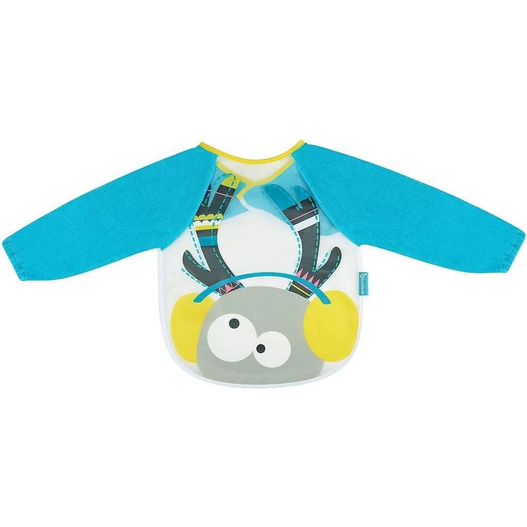Badabulle Long Sleeved Bib Blue Deer Age- 6 Months & Above