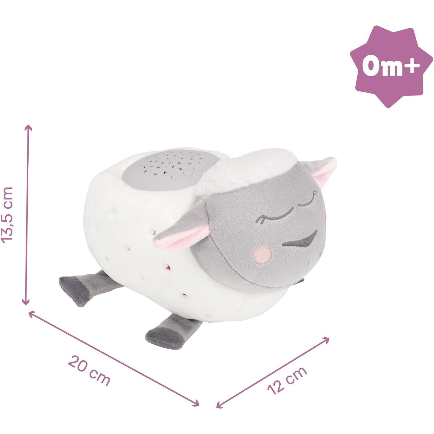 Badabulle Lulu the Lamb Musical Projection Night Light Plush  Toys White Age- Newborn & Above