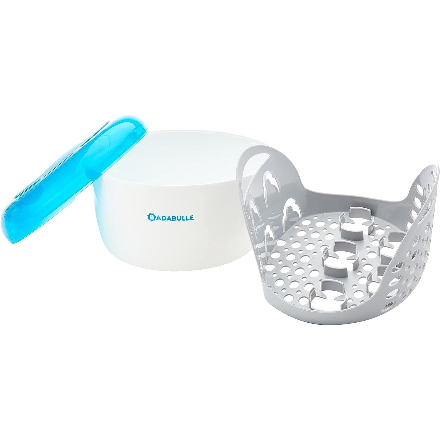 Badabulle Microwave Feeding Bottles Sterilizer Blue/Grey Age-Newborn & Above