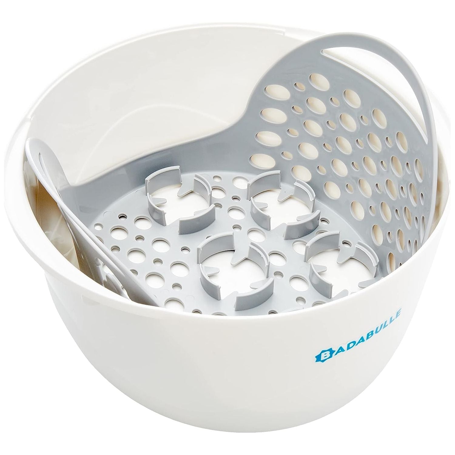 Badabulle Microwave Feeding Bottles Sterilizer Blue/Grey Age-Newborn & Above