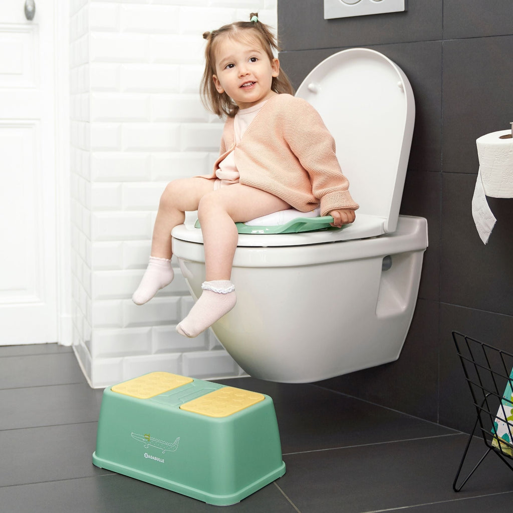 Badabulle Non-Slip Infant Step Stool  Green/Yellow Age- 18 Months & Above 