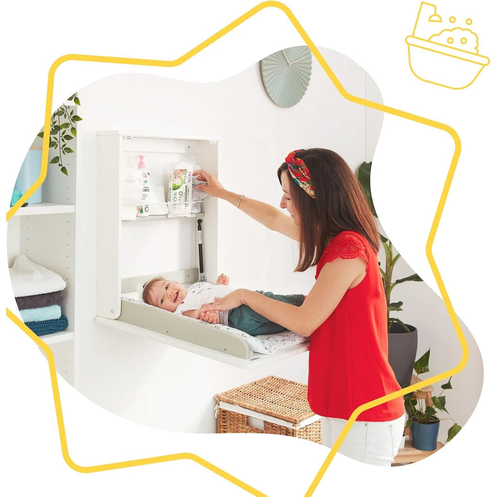 Badabulle Plouf Changing Table White Age- Newborn & Above