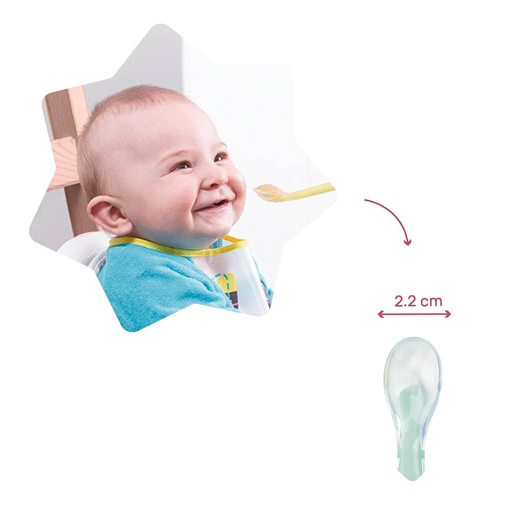 Badabulle Silicone Supersoft Spoons Set of 2 Multicolor Age-4 Months & Above