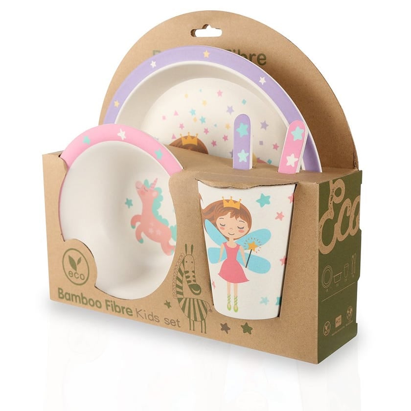 Kids bamboo dinner hot sale set