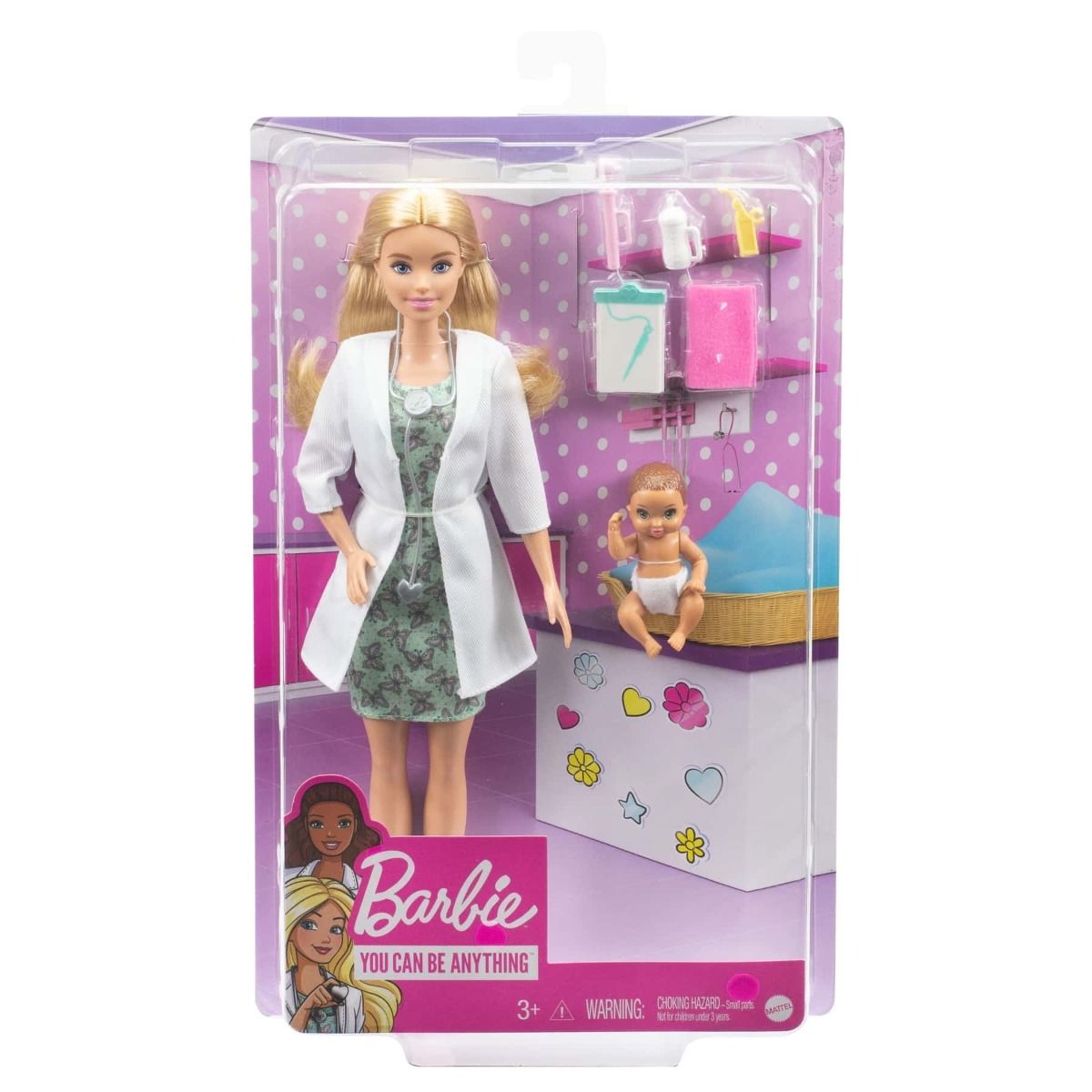 Barbie Baby+ Doctor Doll Hospital Playset Gvk03 Multicolor Age