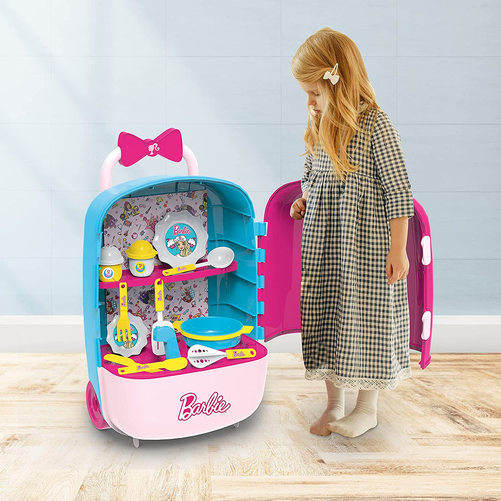 Barbie Bildo Mega Case Trolley Kitchen Set 2 In 1 Age 3+
