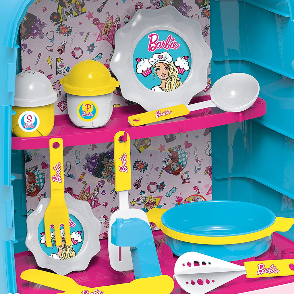 Barbie Bildo Mega Case Trolley Kitchen Set 2 In 1 Age 3+