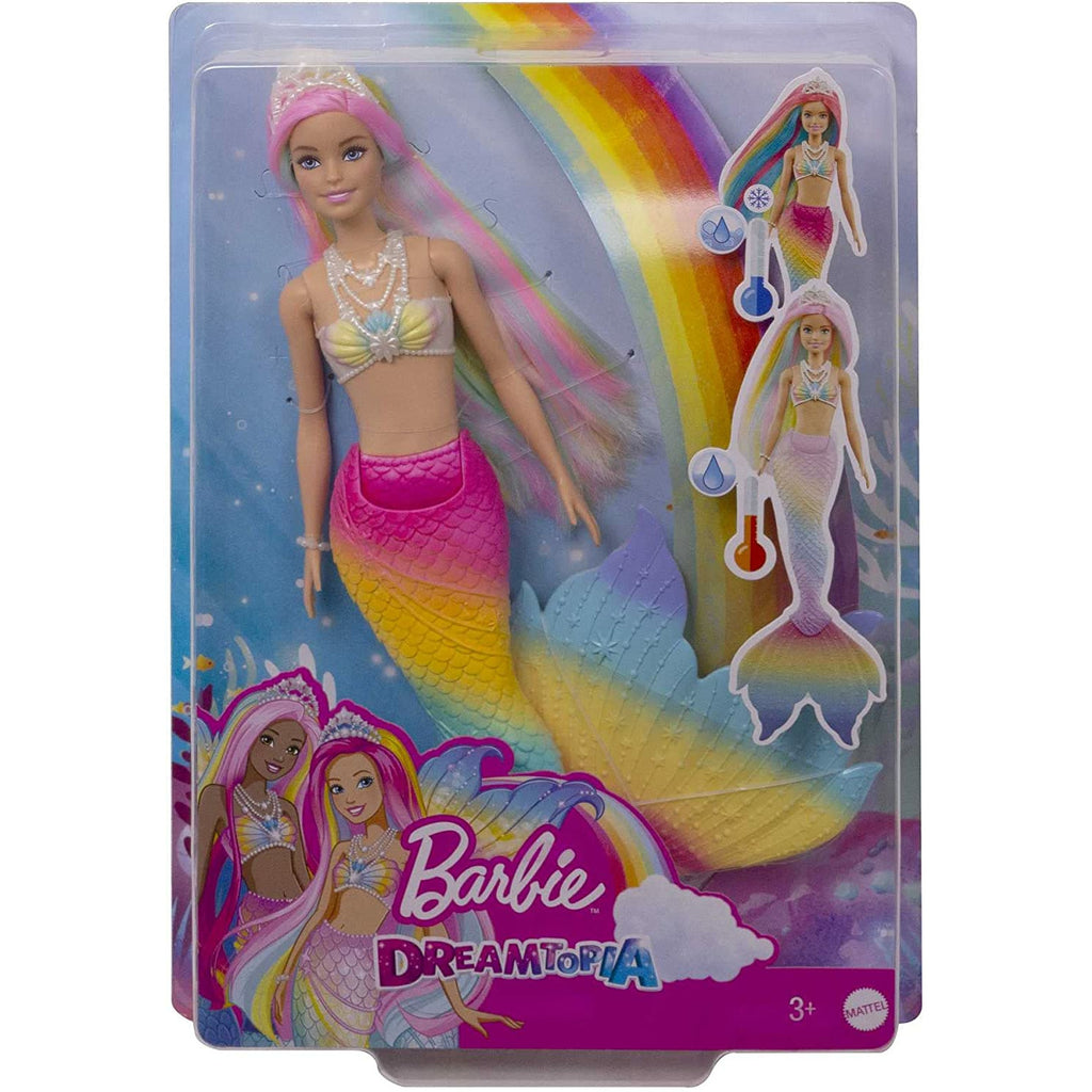 Mattle Barbie Dreamtopia Rainbow Magic Mermaid Doll with Rainbow Hair