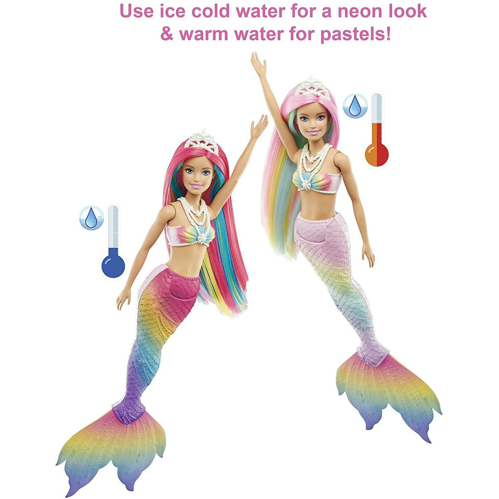 Mattle Barbie Dreamtopia Rainbow Magic Mermaid Doll with Rainbow Hair