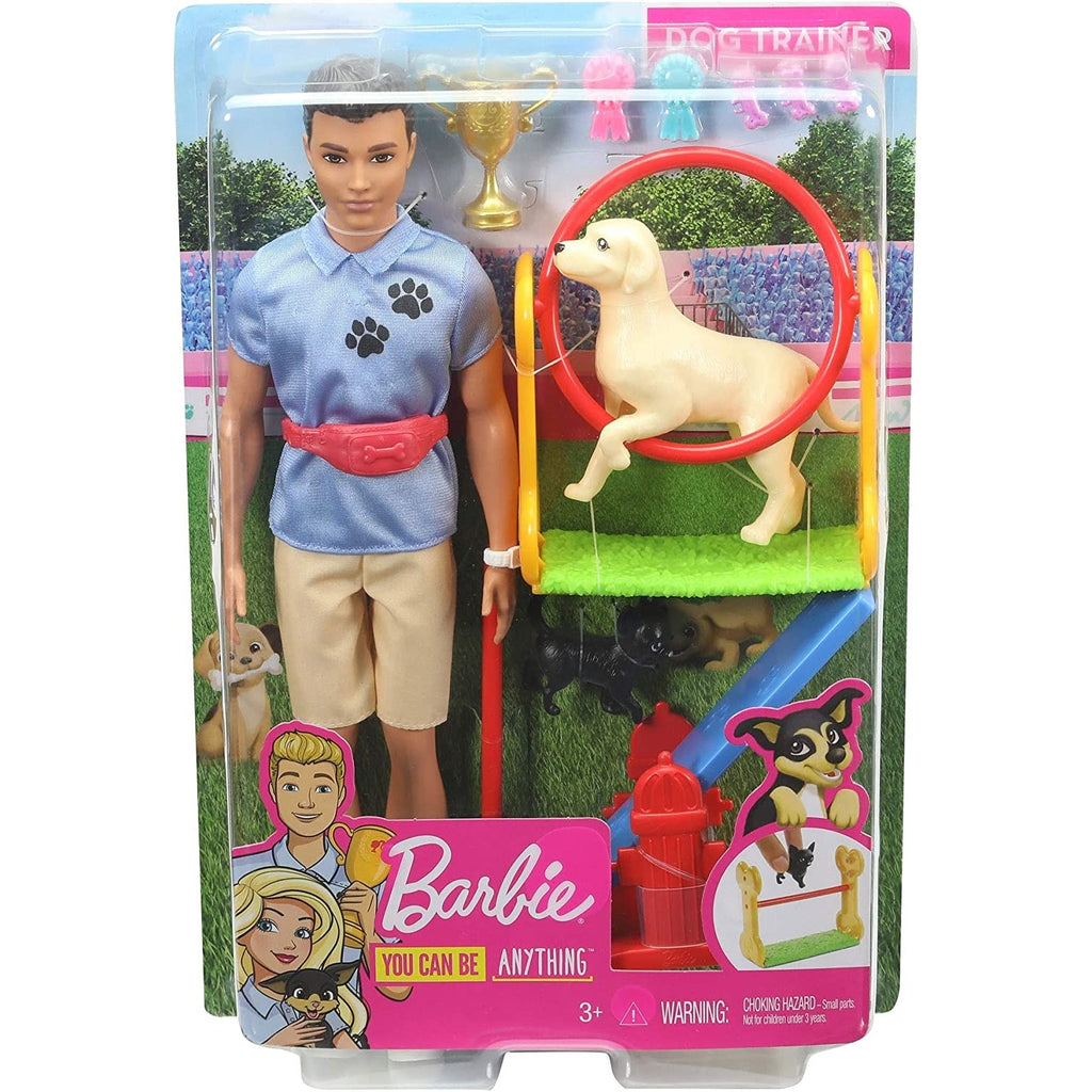 Barbie Ken Dog Trainer Playset With Doll Multicolor Age- 3 Years & Above