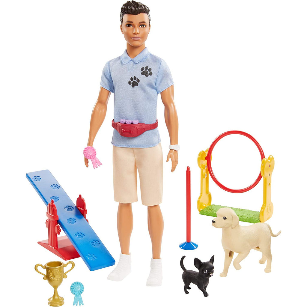 Barbie Ken Dog Trainer Playset With Doll Multicolor Age- 3 Years & Above