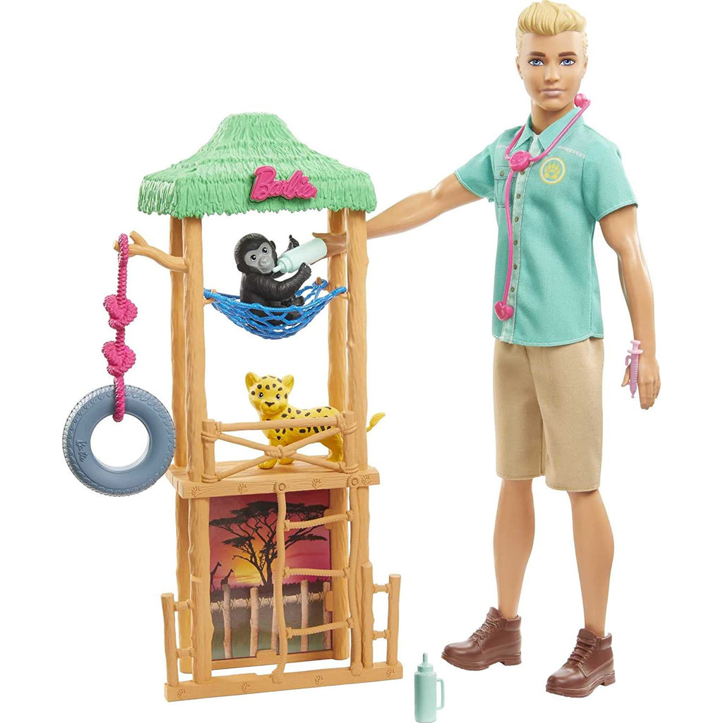 Barbie ​Ken Wildlife Vet Playset With Doll Multicolor Age- 3 Years & Above