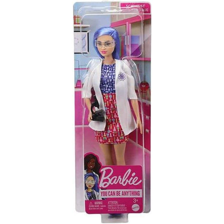 ​Barbie Scientist Doll Color Block Dress, Lab Coat and Flats, Microscope Accessory Multicolor Age- 3 Years & Above