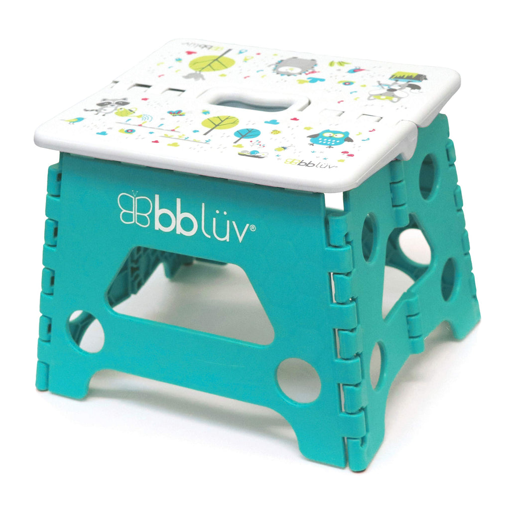 Bbluv Stëp   Foldable Step Stool  Aqua Age  18 Months & Above