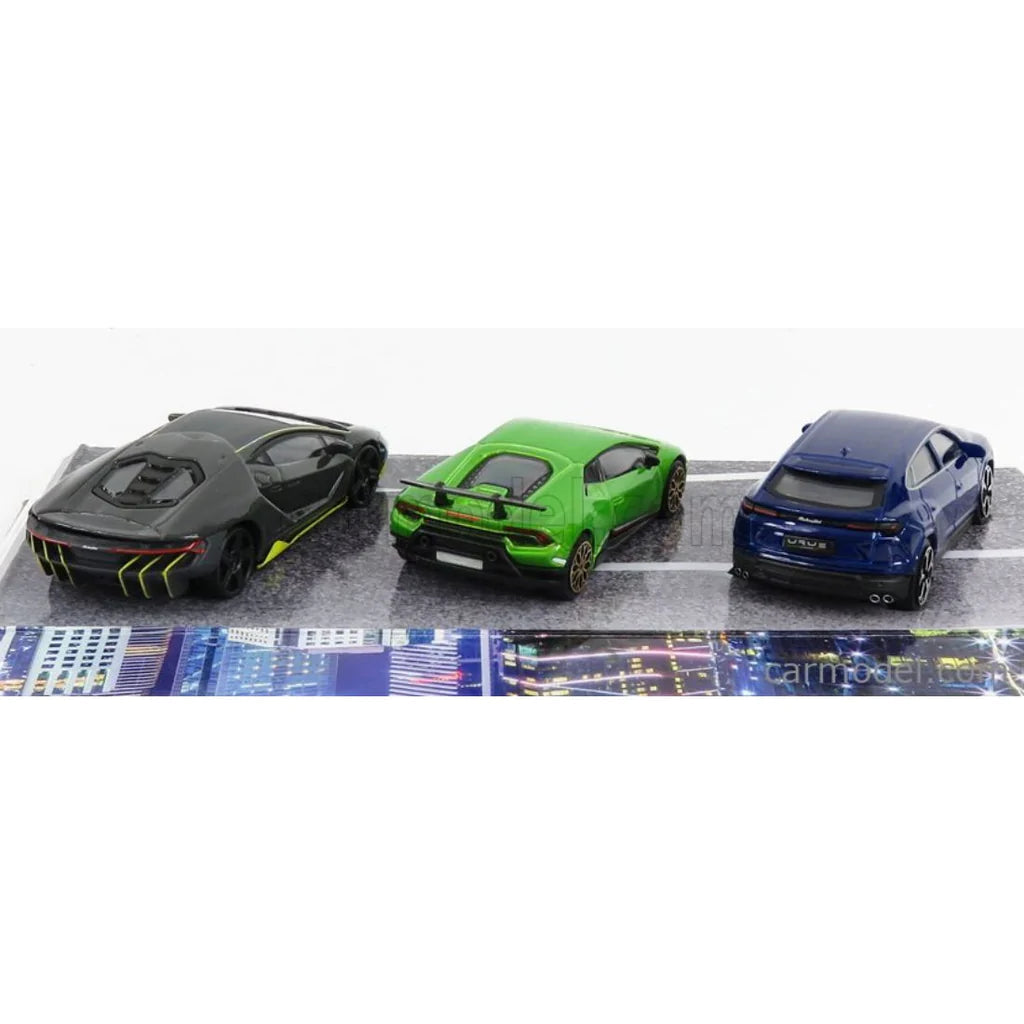 Bburago 1:43 Street Fire In Lamborghini Pack of 3 Multicolor Age- 3 Years & Above