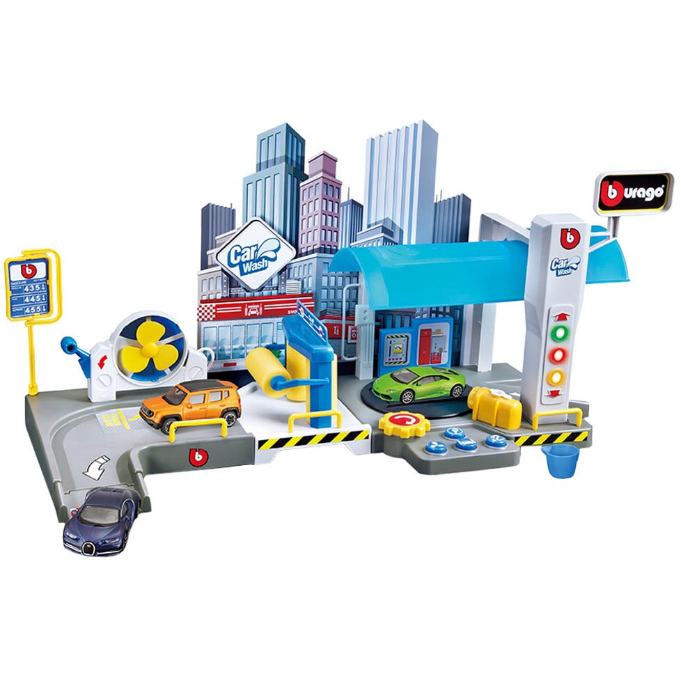 Bburago Street Fire Car Wash Playset Age- 3 Years & Above