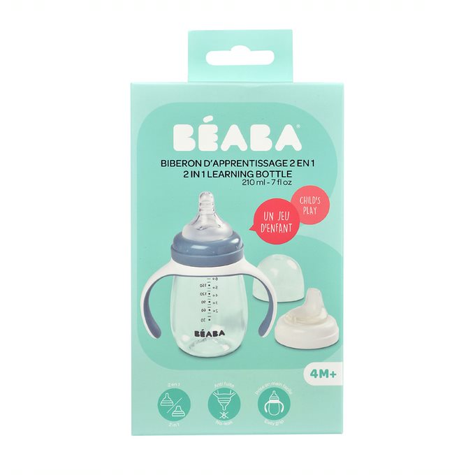 Beaba 2-In-1 Learning Cup Windy Blue Age- 4 Months & Above