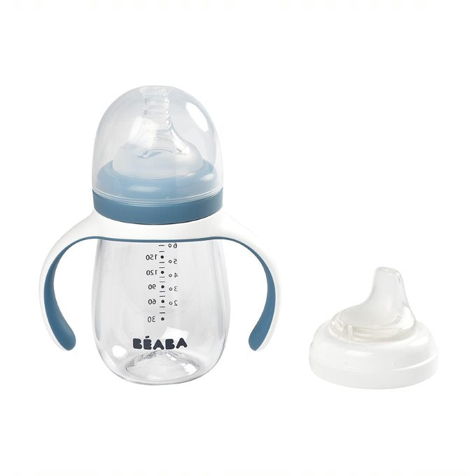 Beaba 2-In-1 Learning Cup Windy Blue Age- 4 Months & Above