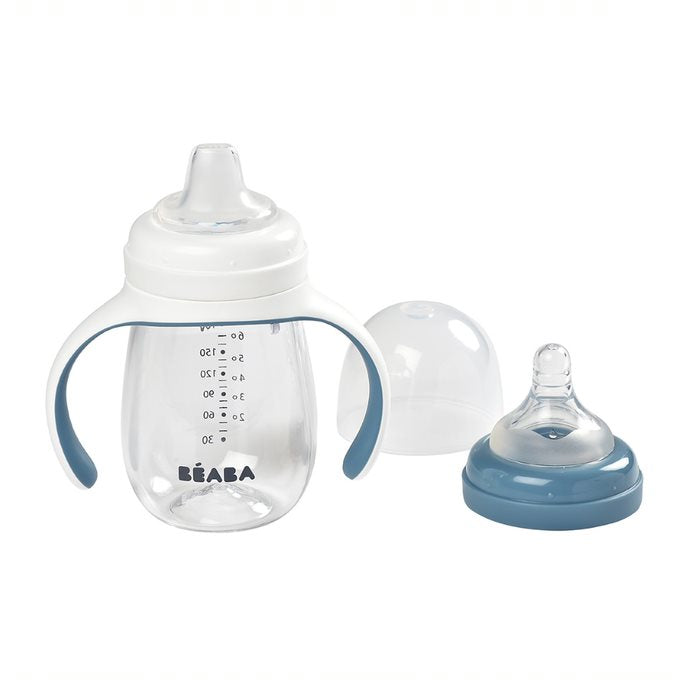 Beaba 2-In-1 Learning Cup Windy Blue Age- 4 Months & Above