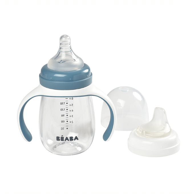 Beaba 2-In-1 Learning Cup Windy Blue Age- 4 Months & Above