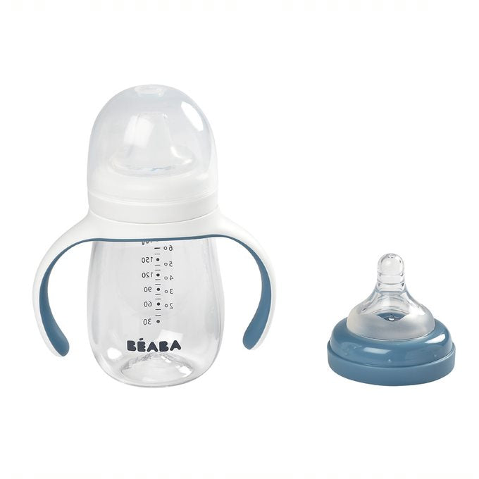 Beaba 2-In-1 Learning Cup Windy Blue Age- 4 Months & Above