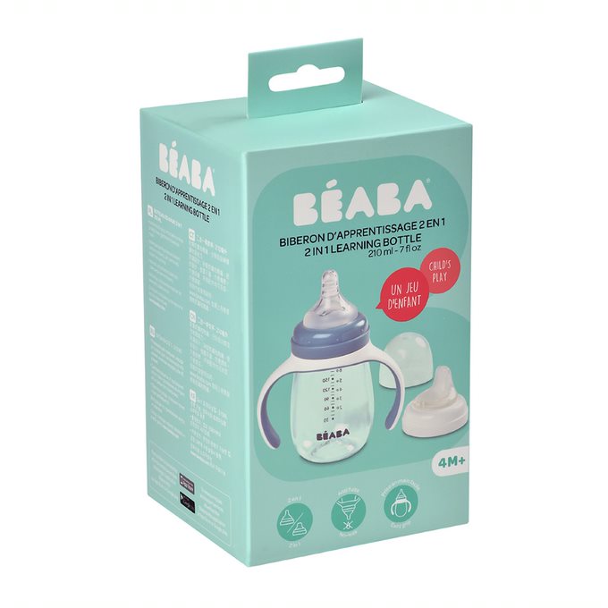 Beaba 2-In-1 Learning Cup Windy Blue Age- 4 Months & Above