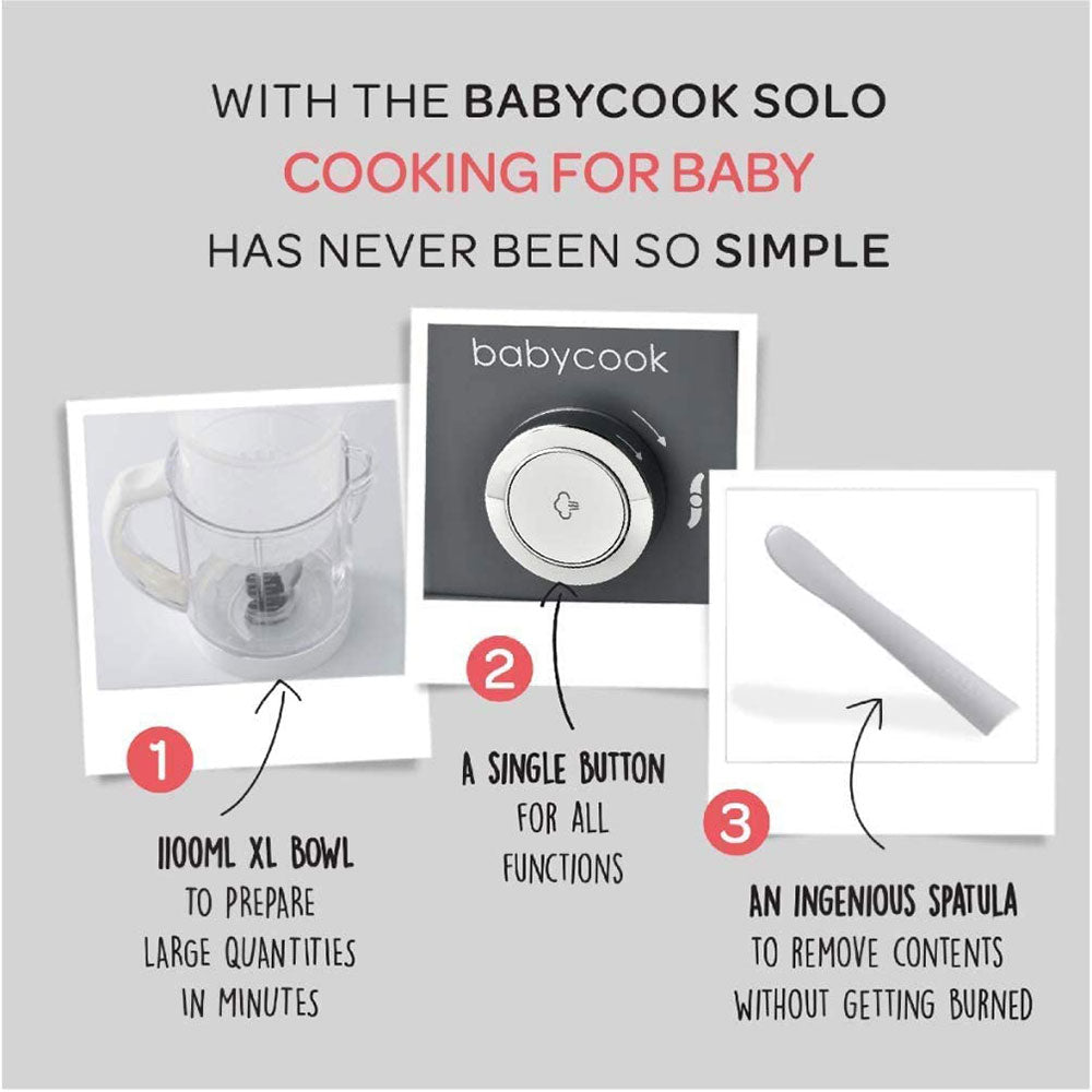 Beaba Babycook 4-In-1 Food Maker Babycook Solo Black Age- 4 Months & Above