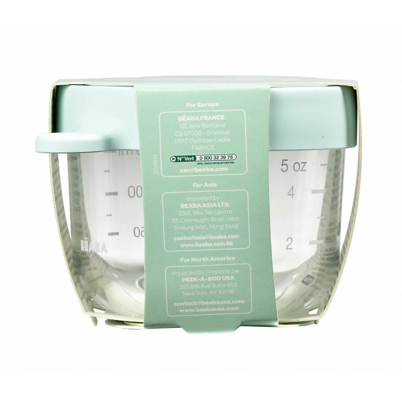 Beaba Conservation Jar Glass 150Ml Light Blue Age- 4 Months & Above