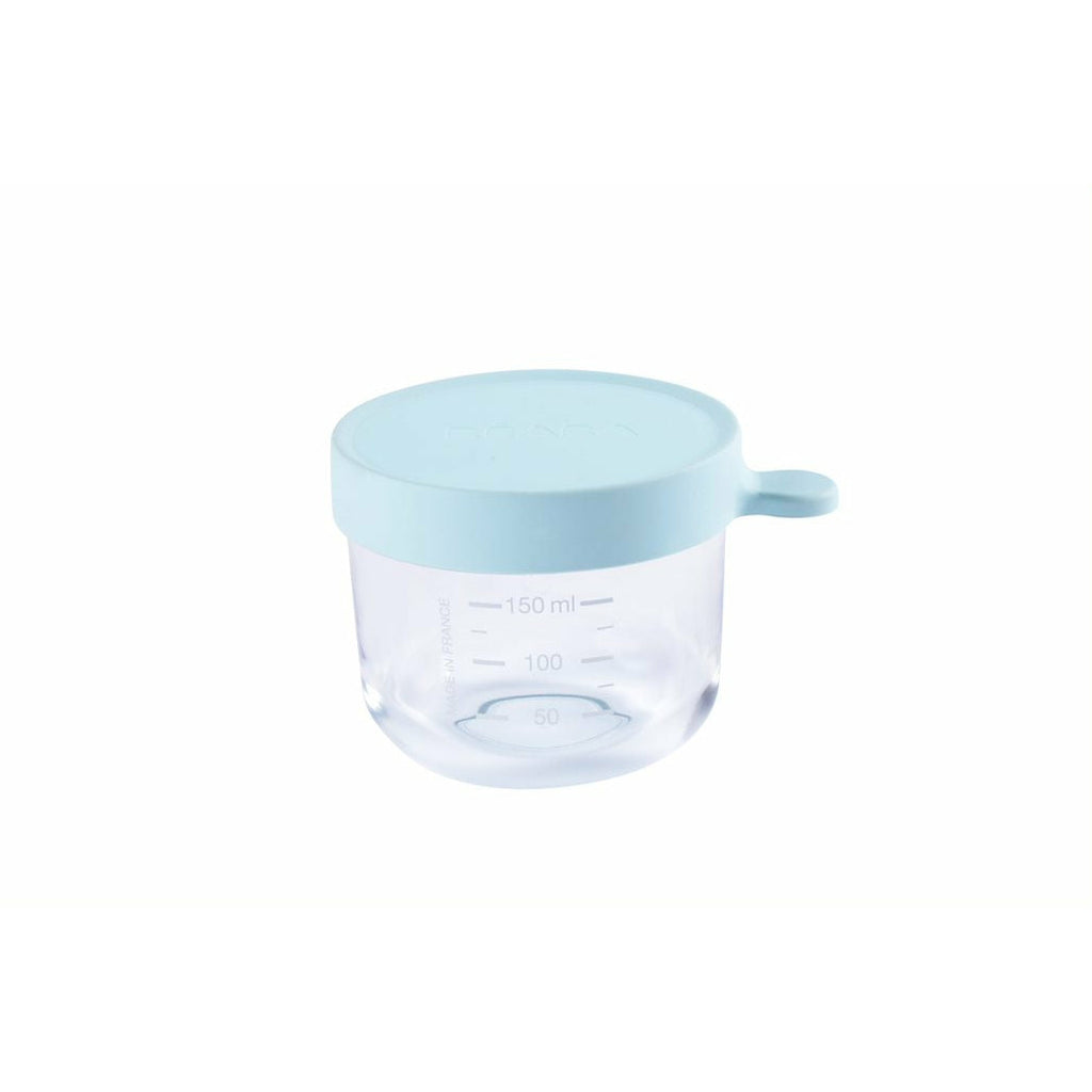 Beaba Conservation Jar Glass 150Ml Light Blue Age- 4 Months & Above