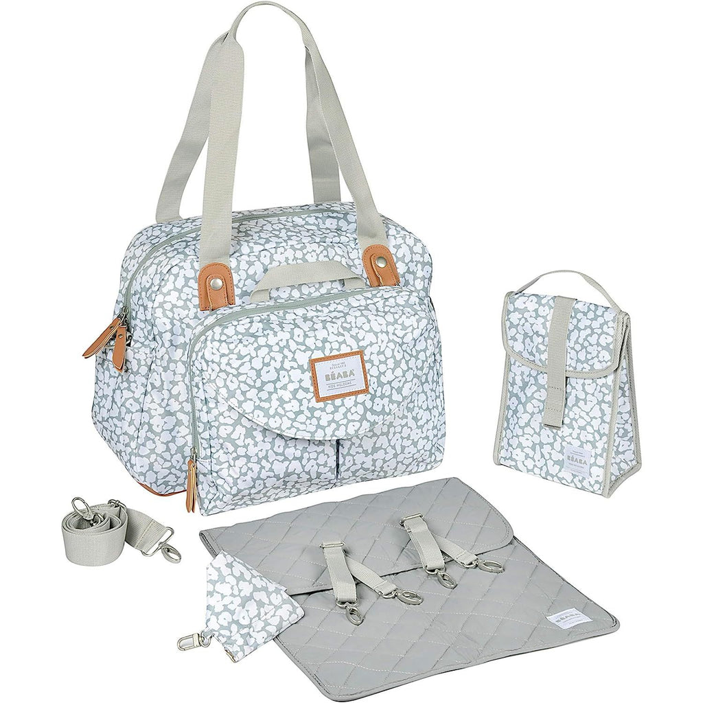 Béaba Geneva II Diaper Changing Bag Grey Blossom Age- Newborn & Above