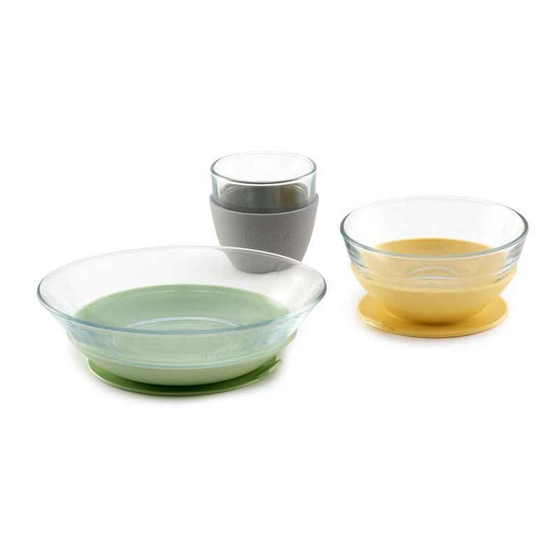 Béaba Glass Meal 3pcs Set Natural Age- 3 Months & Above