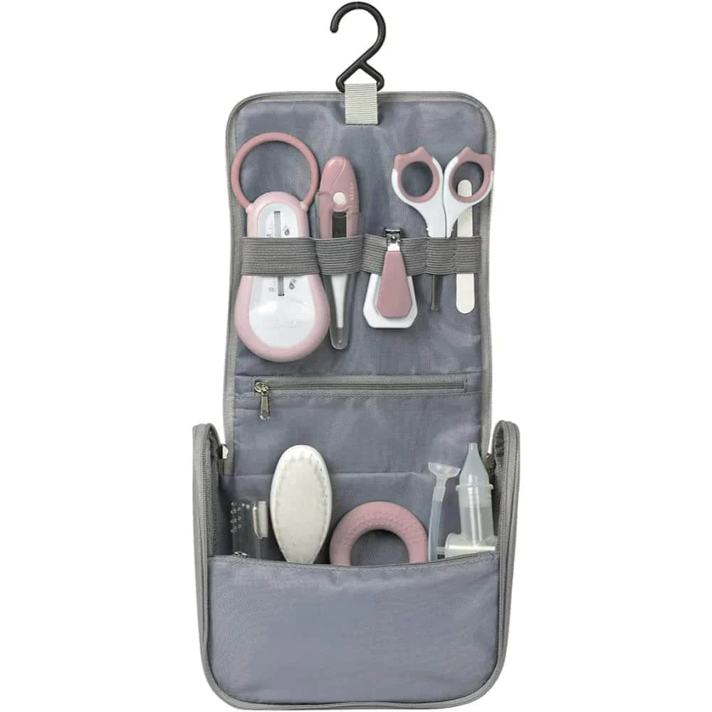 Béaba Hanging Toiletry Pouch with 9 Accessories Pink Age- Newborn & Above