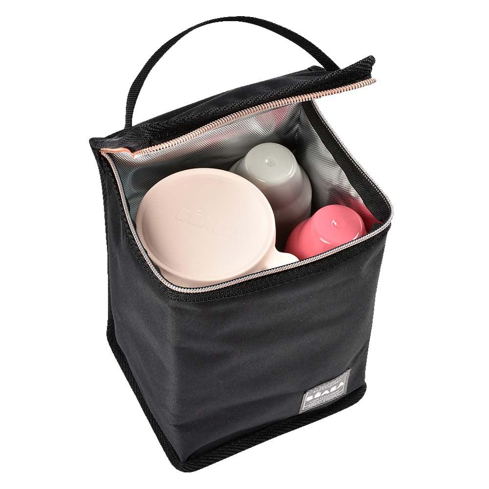Beaba Isothermal Meal Pouch Black/Pink/Gold Age-Newborn & Above