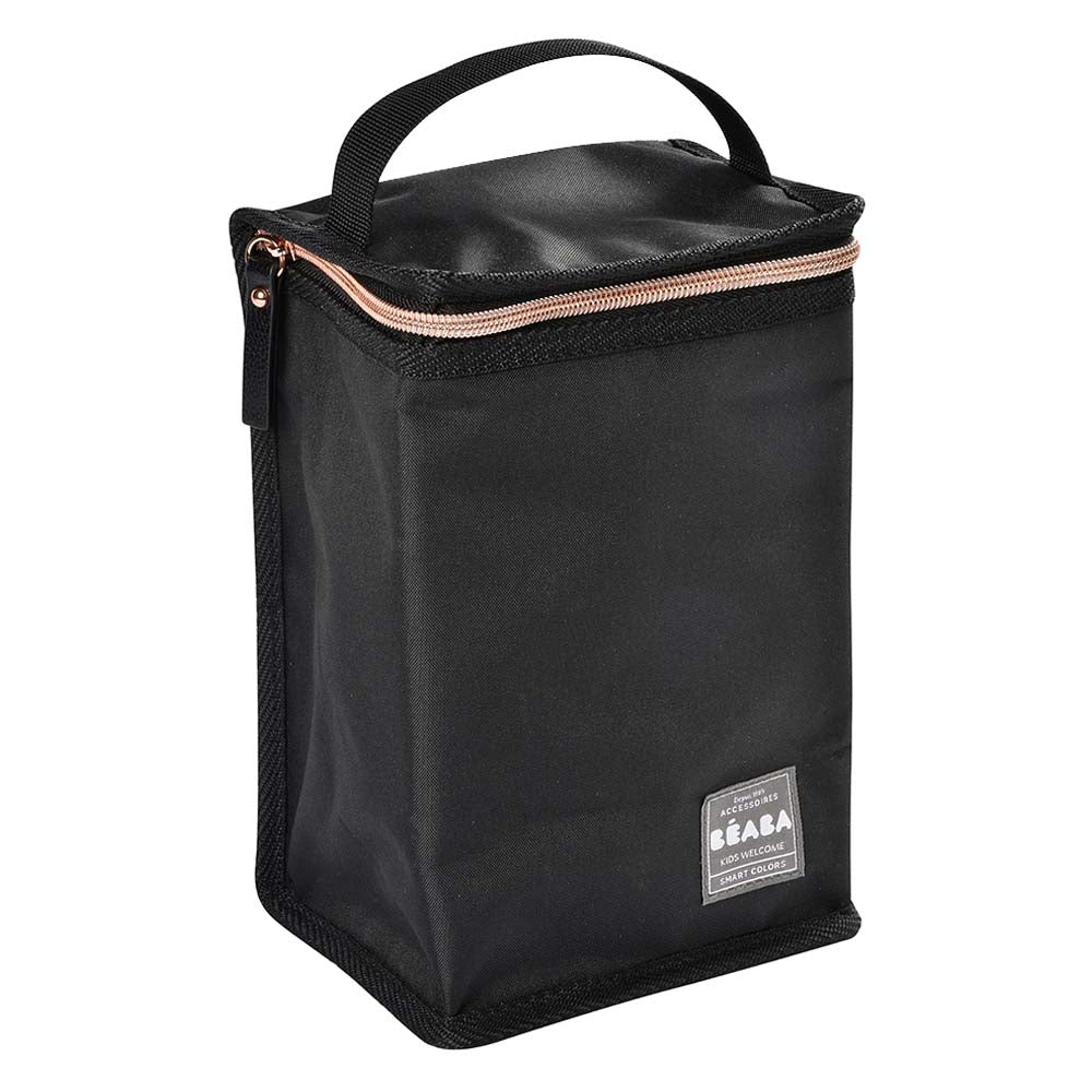 Beaba Isothermal Meal Pouch Black/Pink/Gold Age-Newborn & Above