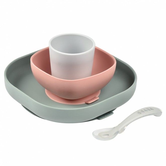 Beaba Silicone Meal Set Of 4 Eucalyptus Age- 4 Months & Above