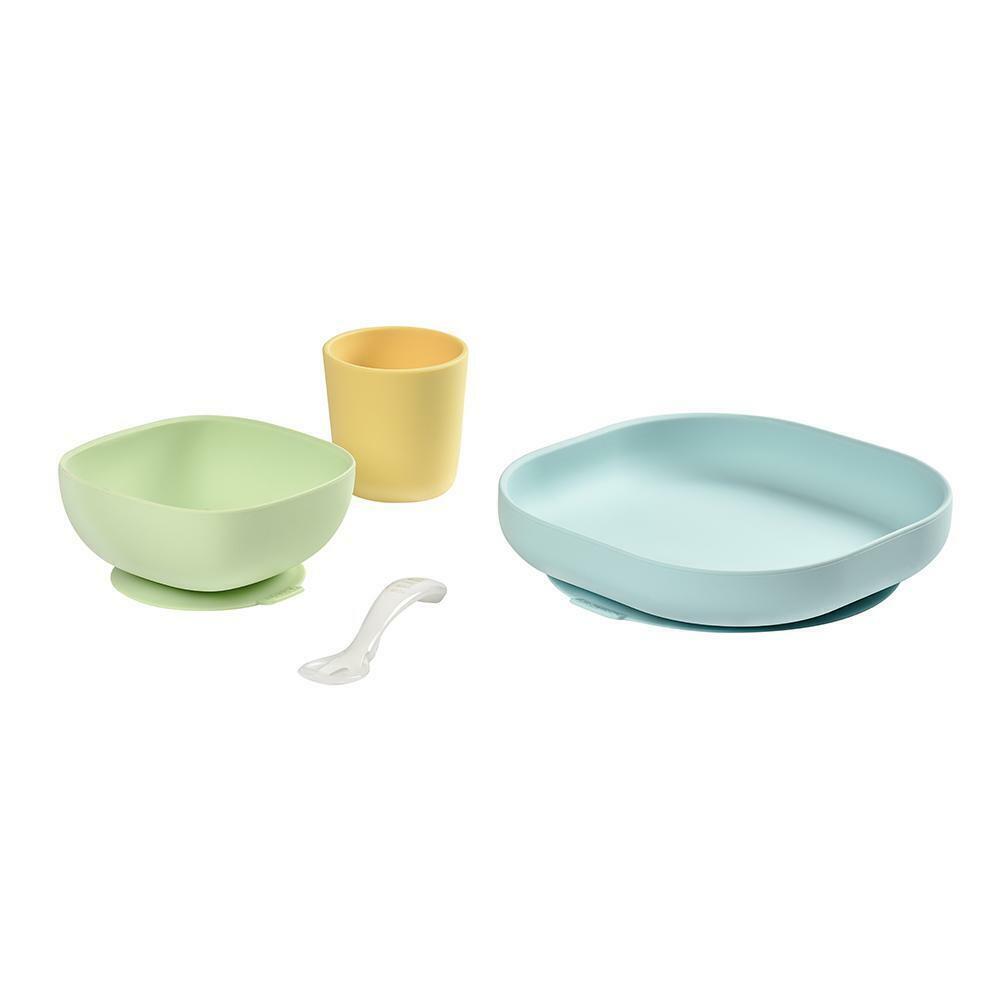 Beaba Silicone Meal Set Of 4 Natural Age- 4 Months & Above