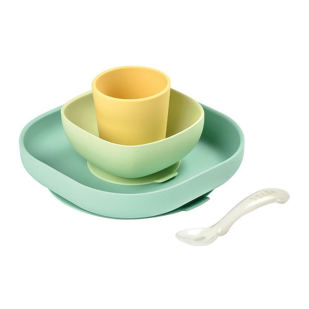 Beaba Silicone Meal Set Of 4 Natural Age- 4 Months & Above