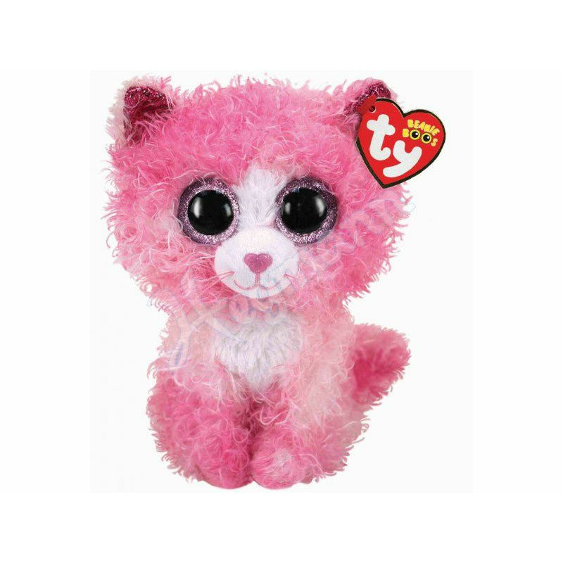 Beanie Boos Cat Reagan Pink Hair Medium 9 Inch Age-Newborn & Above
