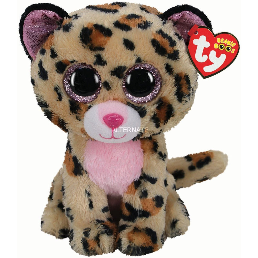 Beanie Boos Leopard Livvie Brwn/Pink Medium Age-3 Years & Above