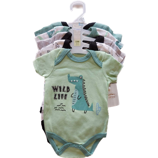 Motherschoice 5-Pack Infants Knitted Bodysuits Multicolor IT3360