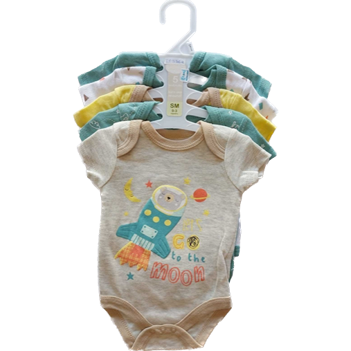 Motherschoice 5-Pack Infants Knitted Bodysuits Multicolor IT3362