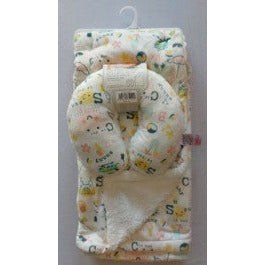 Bear Club Baby Alphabet Travel Blanket & Pillow Set Multicolor Age- Newborn & Above
