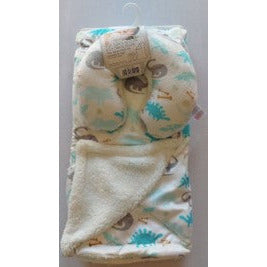 Bear Club Baby Dinosaur Travel Blanket & Pillow Set Multicolor Age- Newborn & Above